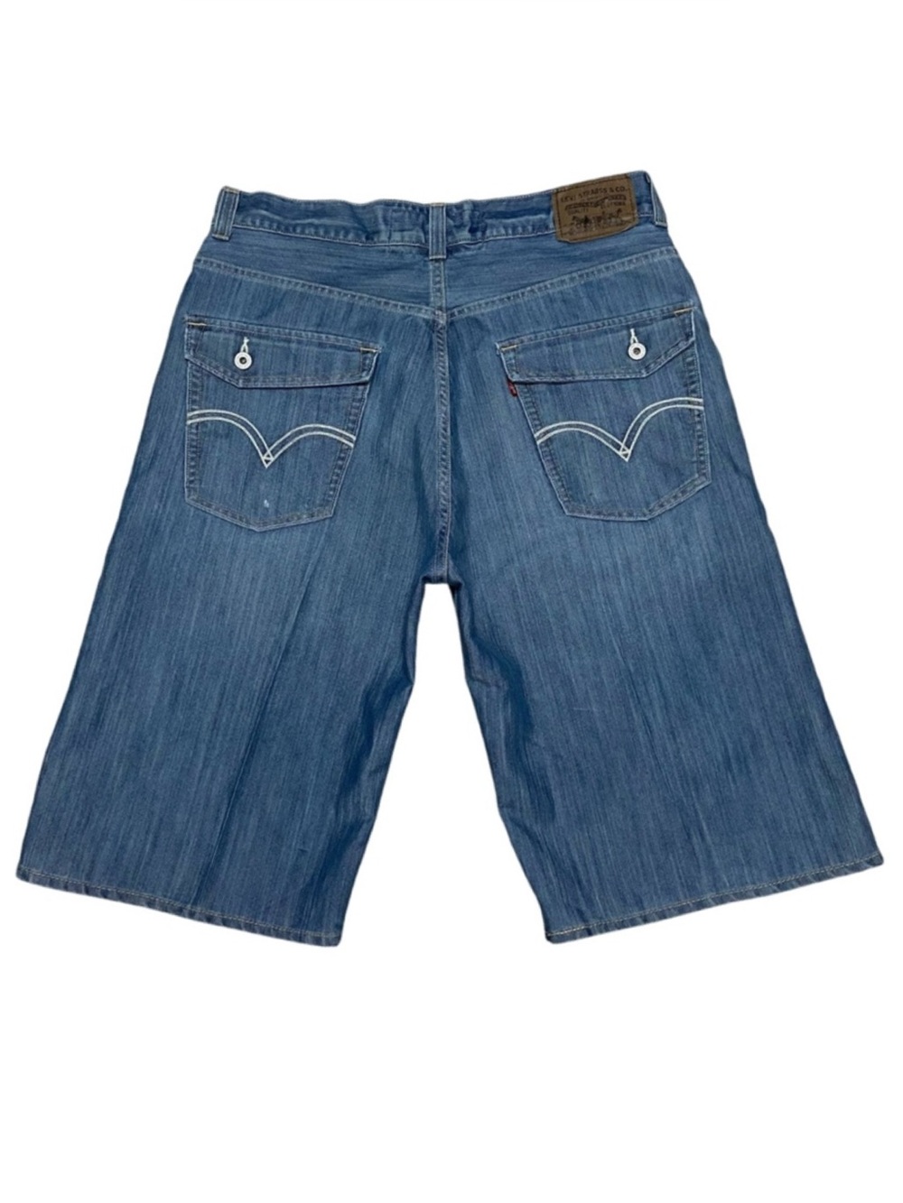 Vintage Levi’s 579 Baggy Shorts Mens 34 Flap Back Pockets Jean Shorts Blue